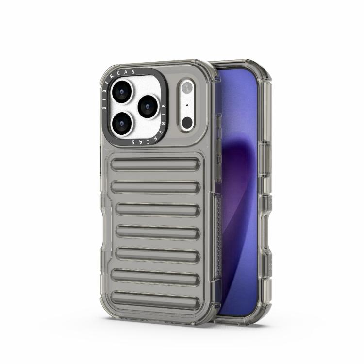 For iPhone 17 Pro High Transparency TPU Hybrid PC Airbag Phone Case(Transparent Black)