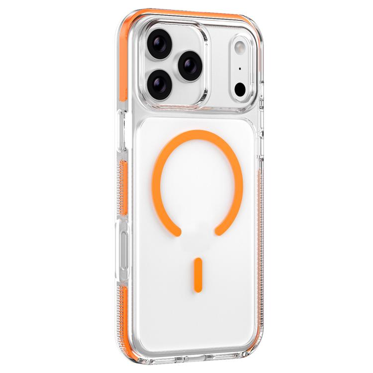 For iPhone 17 Pro Ice Armor Magnetic PC Hybrid TPU Phone Case(Orange)