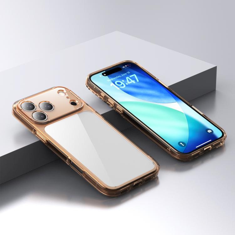 For iPhone 17 Pro iPAKY Aurora Series Shockproof PC + TPU Protective Phone Case(Transparent Orange)