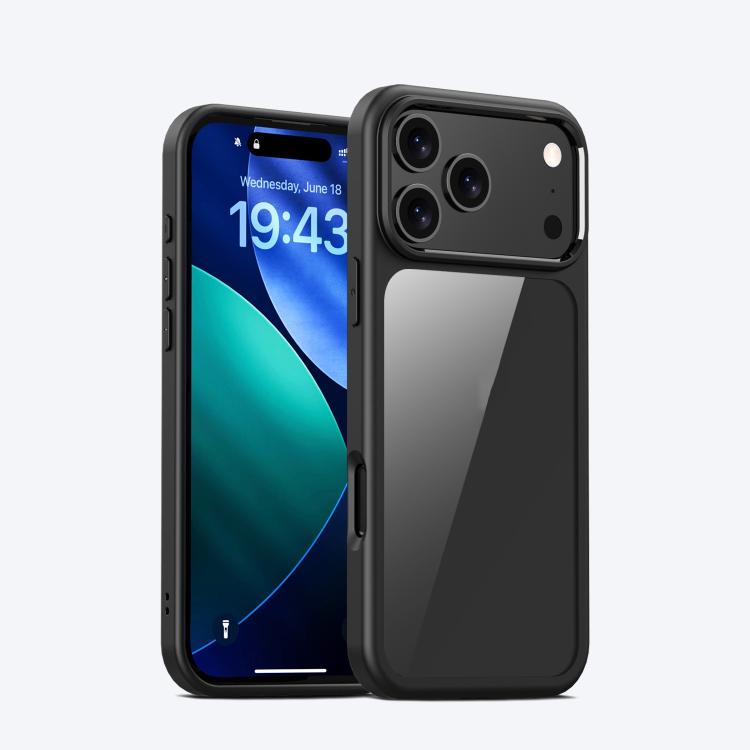 For iPhone 17 Pro iPAKY Bright Color Series Shockproof PC+TPU Phone Case(Black)