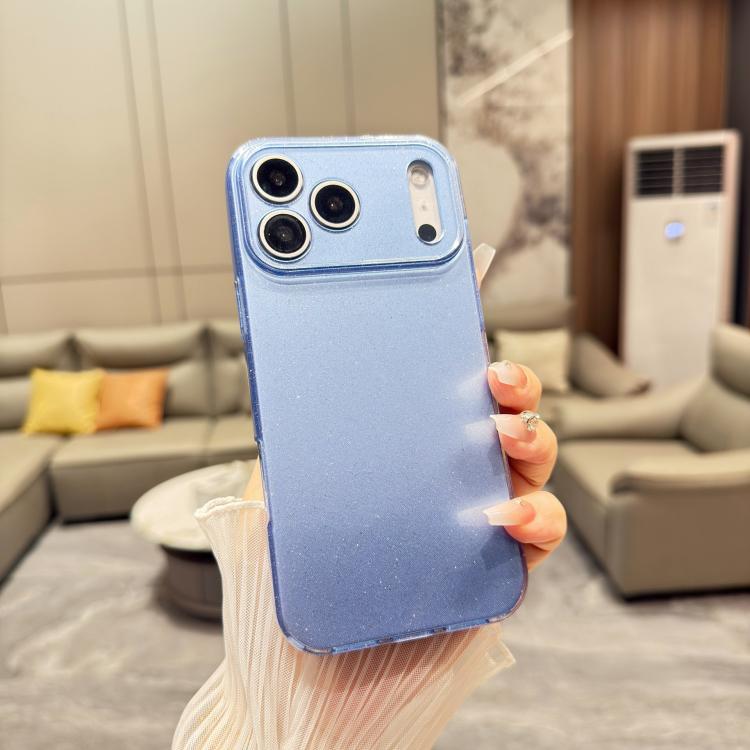 For iPhone 17 Pro Jelly Glitter Solid Color TPU Phone Case(Blue)
