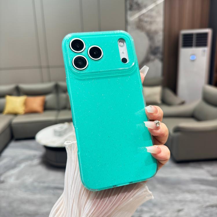 For iPhone 17 Pro Jelly Glitter Solid Color TPU Phone Case(Green)
