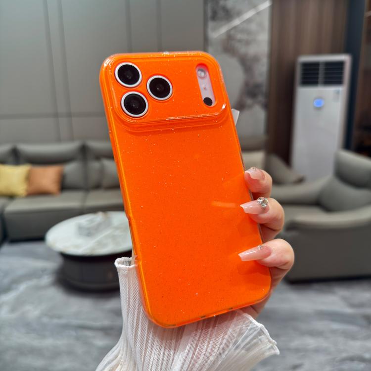 For iPhone 17 Pro Jelly Glitter Solid Color TPU Phone Case(Orange)