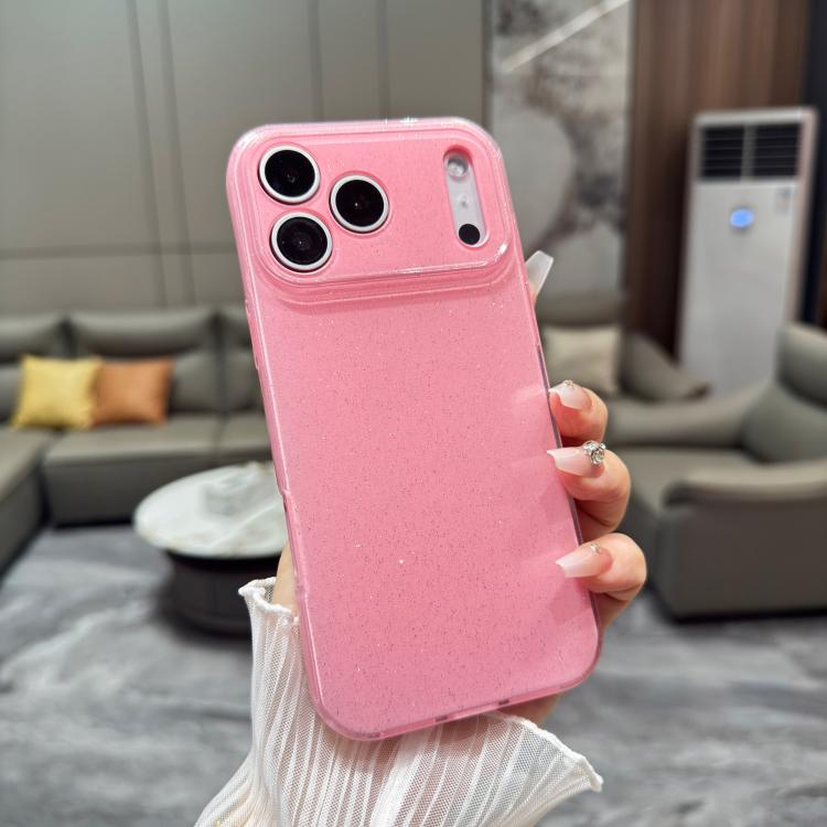 For iPhone 17 Pro Jelly Glitter Solid Color TPU Phone Case(Pink)