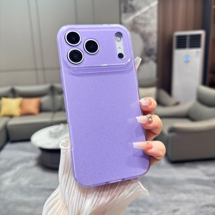 For iPhone 17 Pro Jelly Glitter Solid Color TPU Phone Case(Purple)