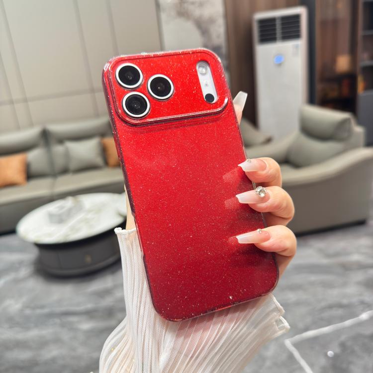 For iPhone 17 Pro Jelly Glitter Solid Color TPU Phone Case(Red)