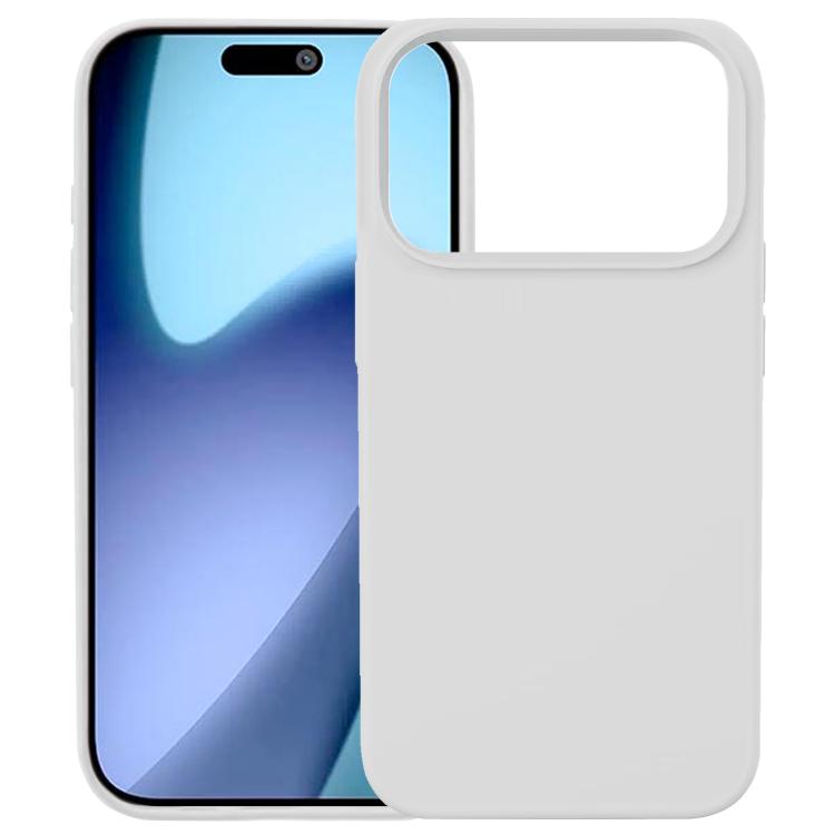 For iPhone 17 Pro Kalebol Solid Color Simple All-inclusive Liquid Silicone Phone Case(White)