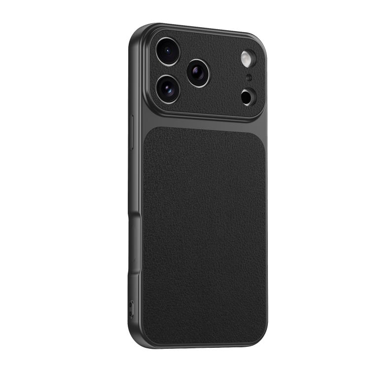 For iPhone 17 Pro Lambskin Series Skin Feel Shockproof Phone Case(Black)