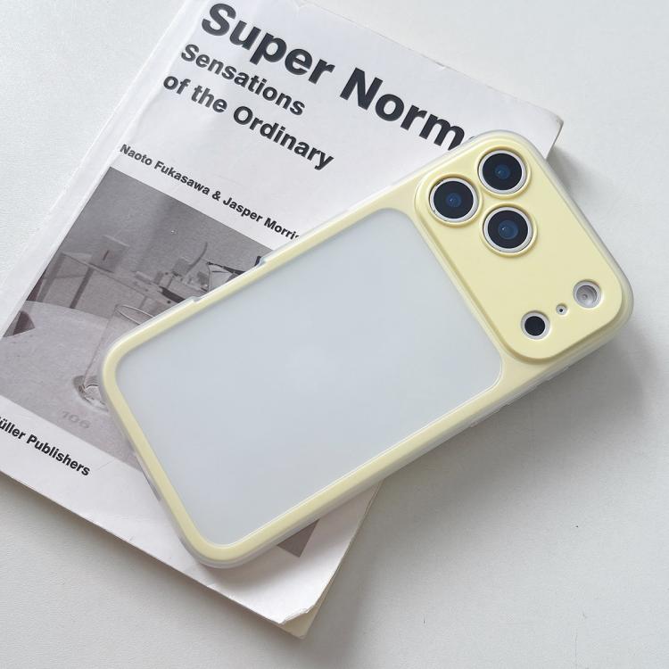 For iPhone 17 Pro Large Window Precision Hole Skin Feel TPU Hybrid PC Phone Case(Yellow)