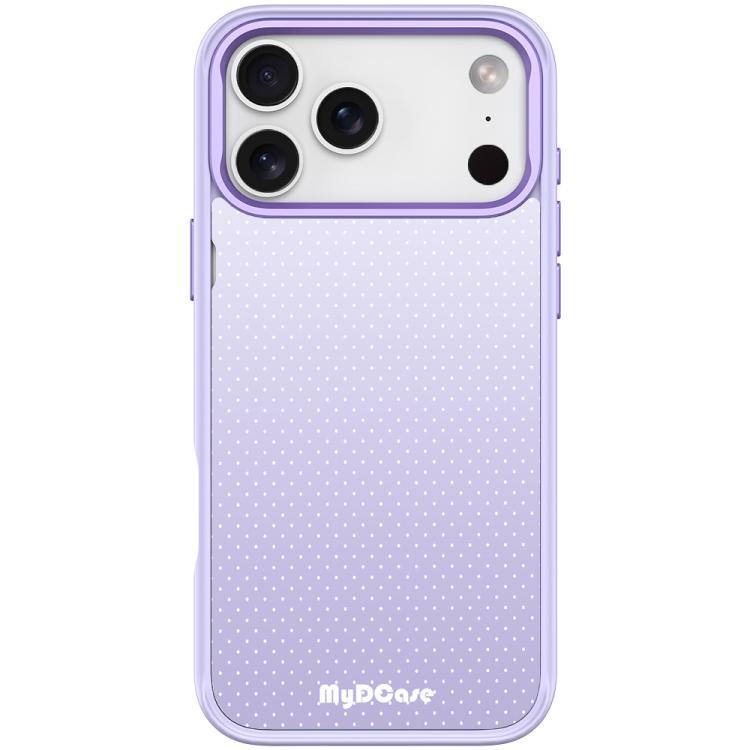 For iPhone 17 Pro Light Purple Dots Pattern Magnetic Phone Case(Light Purple)