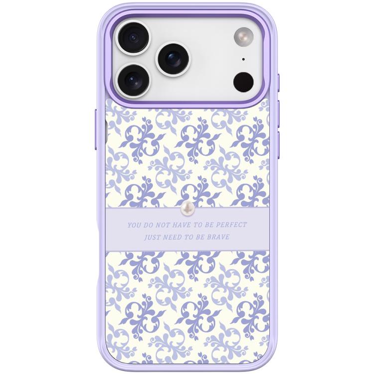 For iPhone 17 Pro Light Purple Flower Pattern Magnetic Phone Case(Light Purple)