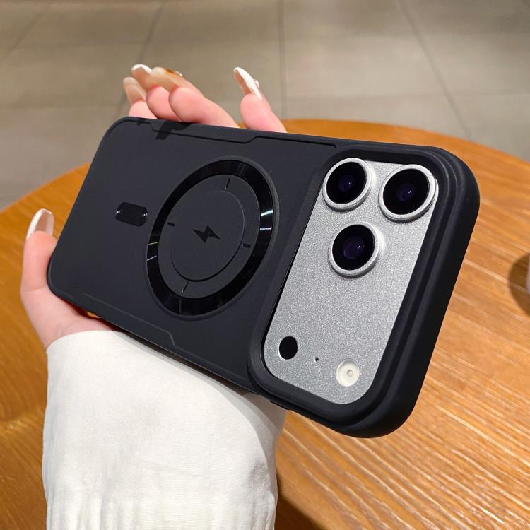For iPhone 17 Pro Metal Magnetic Ring TPU Shockproof Phone Case(Black)
