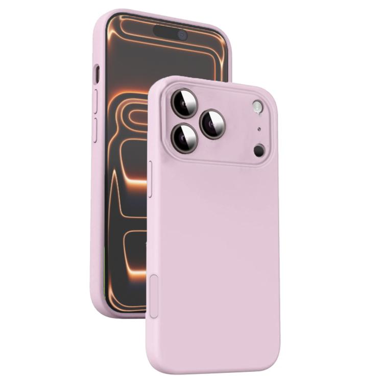 For iPhone 17 Pro Microfiber Liquid Silicone Shockproof Phone Case(Pink)