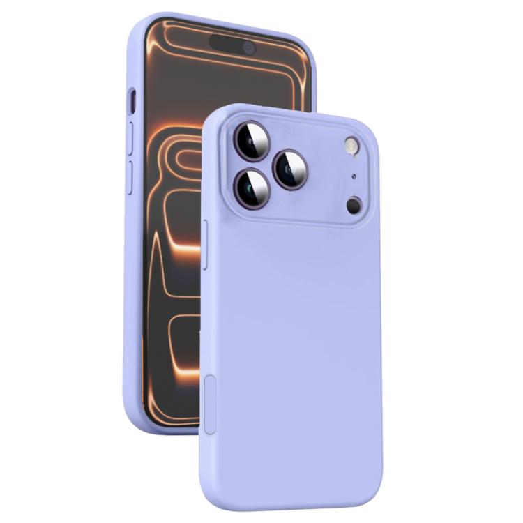 For iPhone 17 Pro Microfiber Liquid Silicone Shockproof Phone Case(Purple)