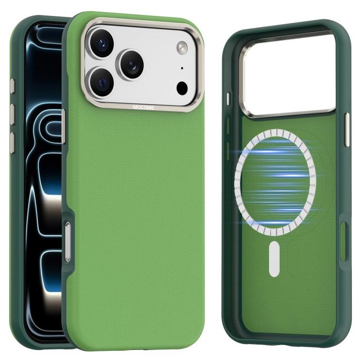 For iPhone 17 Pro Mocome Plain Magnetic Shockproof Phone Case(Green)