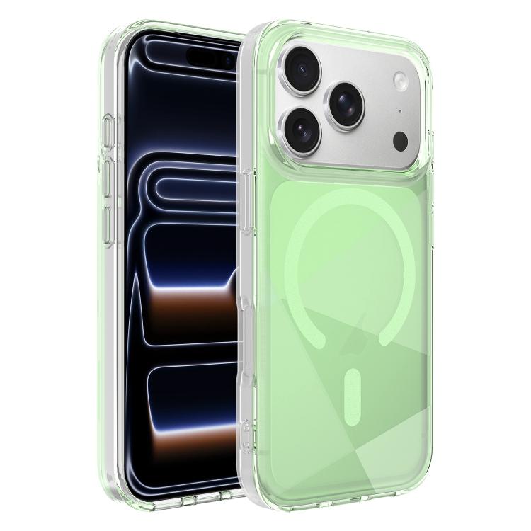 For iPhone 17 Pro Neon Gradient Series Magnetic Phone Case(Green)