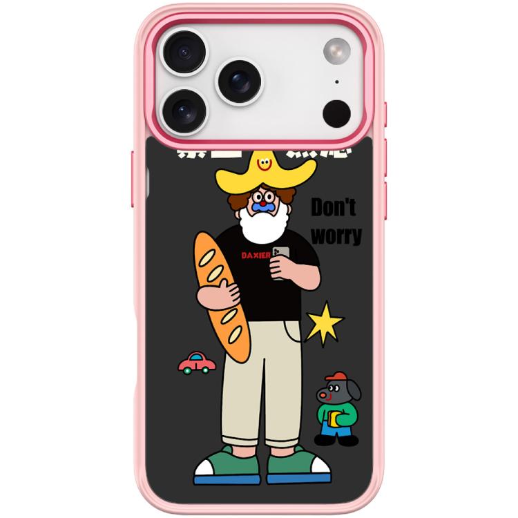 For iPhone 17 Pro Not Anxiety Pattern Magnetic Phone Case(Pink)