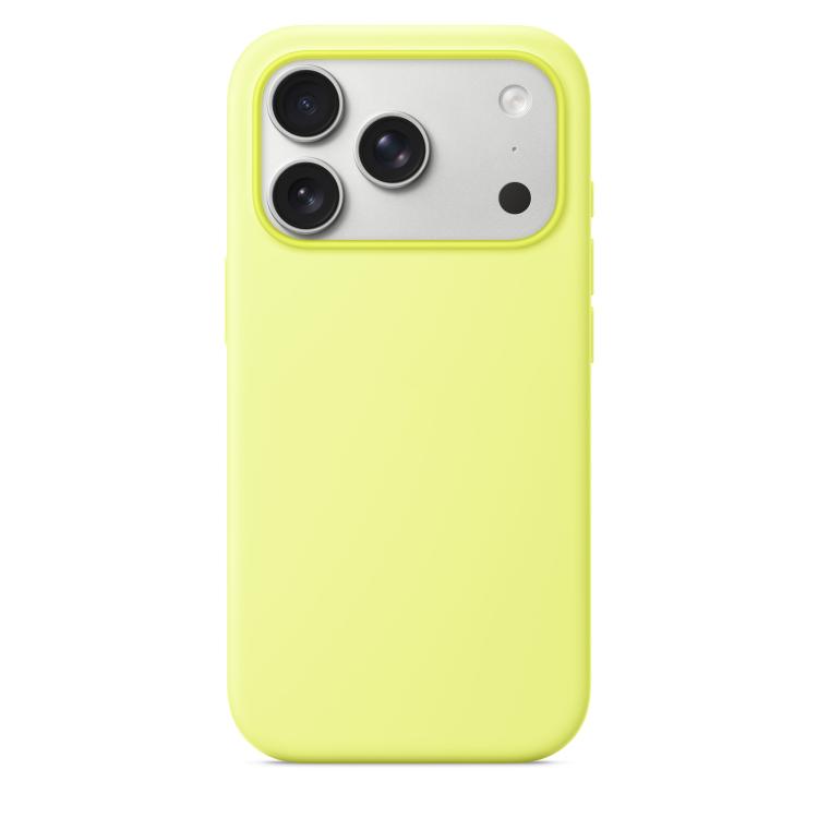 For iPhone 17 Pro Official Lanyard Hole Liquid Silicone Phone Case(Fluorescent Green)