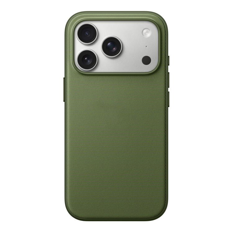 For iPhone 17 Pro Official Tech Fabric Texture Side-Stick TPU Magsafe Phone Case with AI Camera Button(Green)