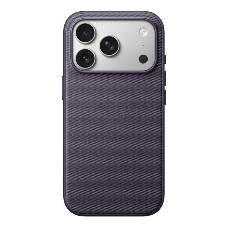 For iPhone 17 Pro Official Tech Fabric Texture Side-Stick TPU Magsafe Phone Case with AI Camera Button(Purple)