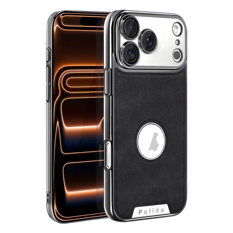 For iPhone 17 Pro Palida Y13 Mecha Denim Texture Full Coverage Phone Case(Black)