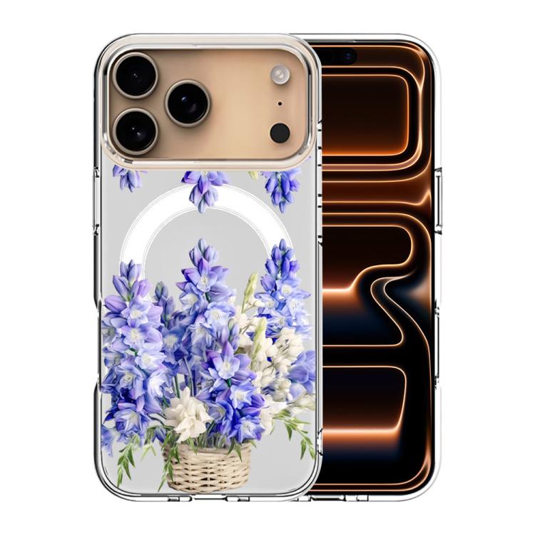 For iPhone 17 Pro Pattern Printing TPU + PC Magnetic Shockproof Phone Case(Flower Basket 037)