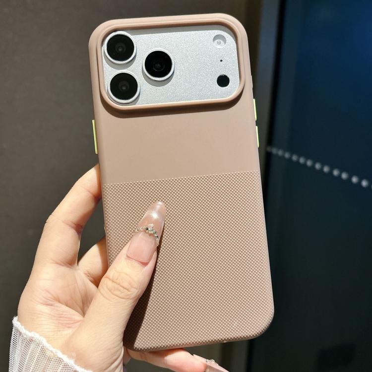 For iPhone 17 Pro Polka Dot Velvet TPU Shockproof Magnetic Phone Case(Brown)