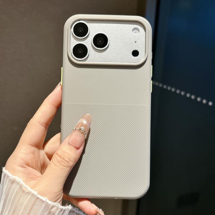 For iPhone 17 Pro Polka Dot Velvet TPU Shockproof Magnetic Phone Case(Grey)