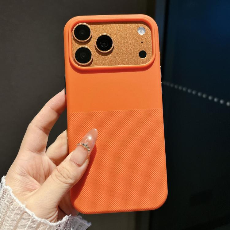 For iPhone 17 Pro Polka Dot Velvet TPU Shockproof Magnetic Phone Case(Orange)