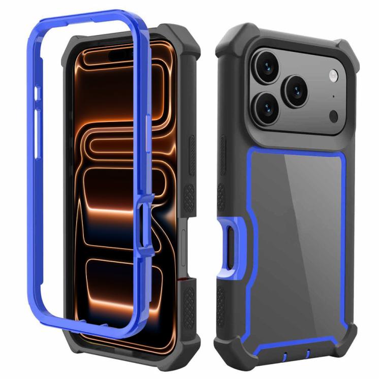 For iPhone 17 Pro Reinforced Corner Design TPU + PC Shockproof Phone Case(Blue)
