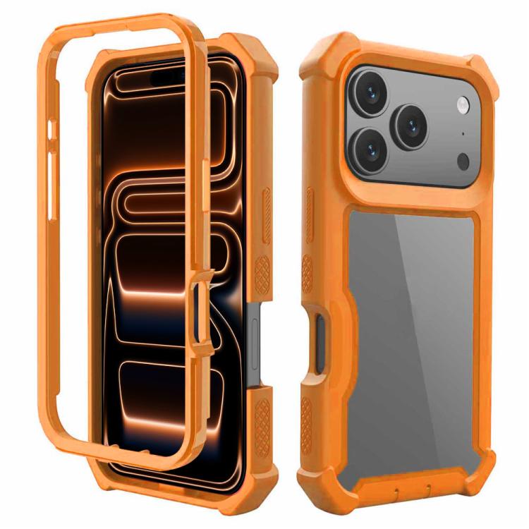 For iPhone 17 Pro Reinforced Corner Design TPU + PC Shockproof Phone Case(Orange)