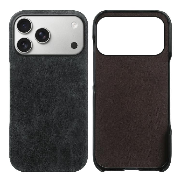 For iPhone 17 Pro Retro-skin Magnetic Vegan Leather Back Phone Case(Black)