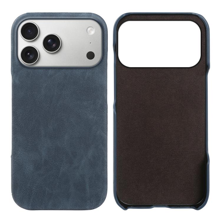 For iPhone 17 Pro Retro-skin Magnetic Vegan Leather Back Phone Case(Light Blue)