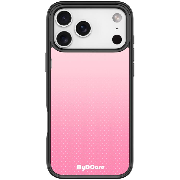 For iPhone 17 Pro Rose Red Dots Pattern Magnetic Phone Case(Black)