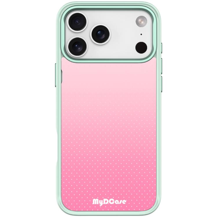 For iPhone 17 Pro Rose Red Dots Pattern Magnetic Phone Case(Light Green)