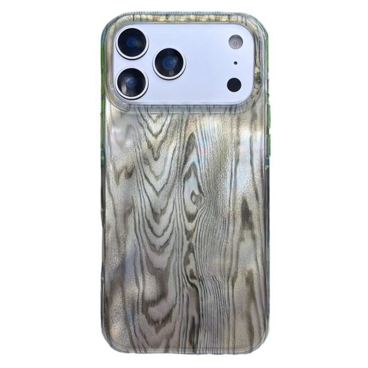 For iPhone 17 Pro Rounded Edge IMD Pattern TPU Phone Case(Wood Texture)