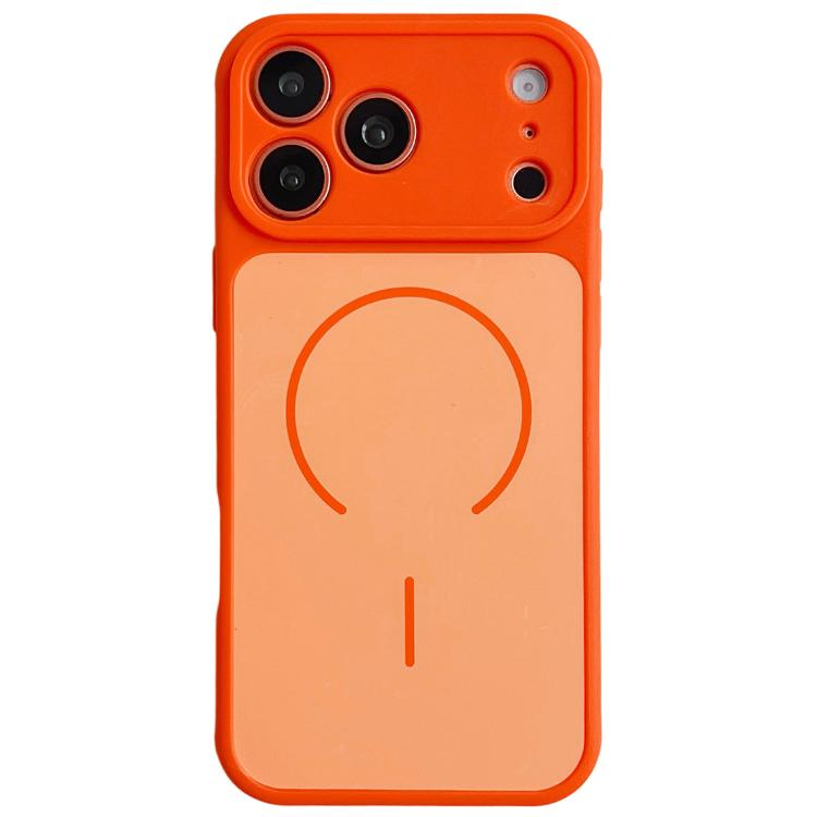 For iPhone 17 Pro Skin Feel Color Blocking Cooling Magnetic Phone Case(Orange)