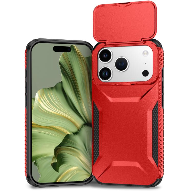 For iPhone 17 Pro Sliding Camshield Phone Case(Red)