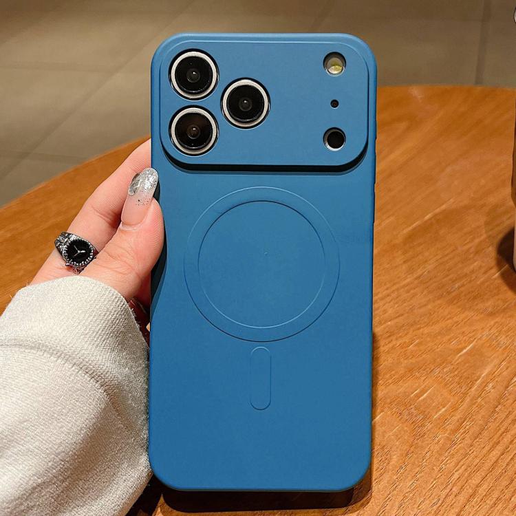 For iPhone 17 Pro Solid Color Liquid Silicone MagSafe Magnetic Phone Case(Royal Blue)