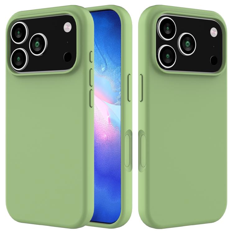 For iPhone 17 Pro Solid Color Silicone Phone Case(Mint Green)