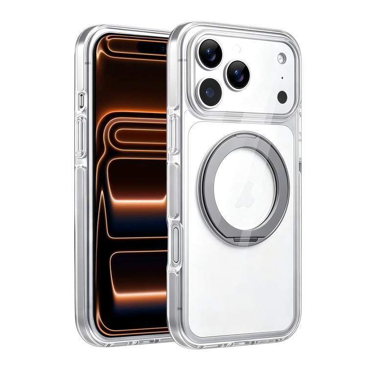 For iPhone 17 Pro Stress Relief Holder Magnetic Phone Case(Titanium Grey)