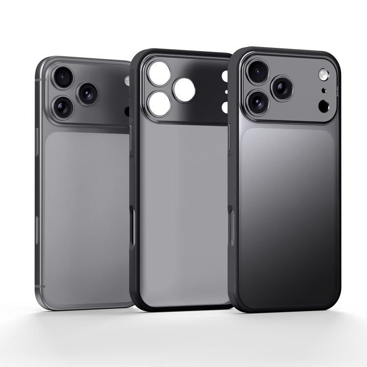 For iPhone 17 Pro SULADA Transforms Into 17 Pro Semi-Transparent Matte Shockproof Phone Case(Black)