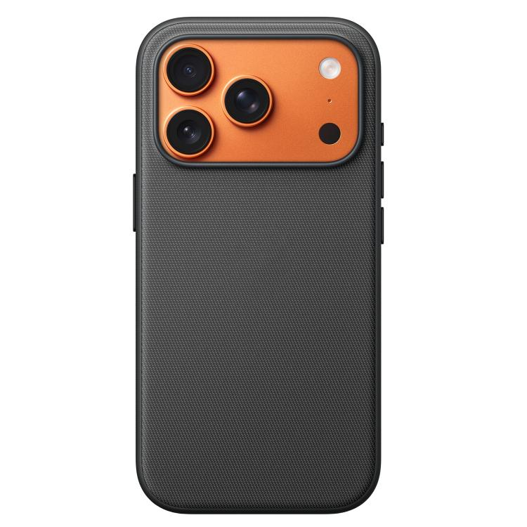 For iPhone 17 Pro Tech Fabric Texture PC Magnetic Phone Case with AI Camera Button(Black)