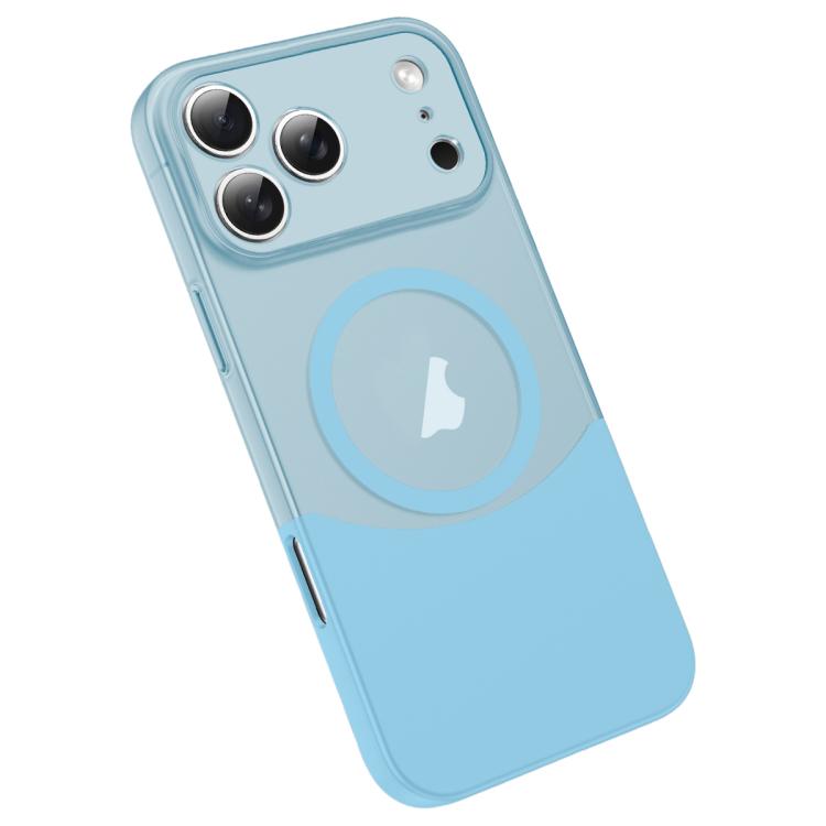 For iPhone 17 Pro Tenon-and-mortise Splicing Magnetic PC Phone Case(Light Blue)