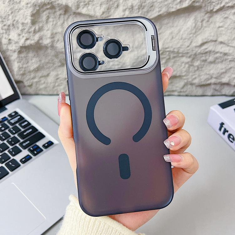 For iPhone 17 Pro Vitality Eagle Eye Lens Kickstand Magnetic Phone Case(Black)
