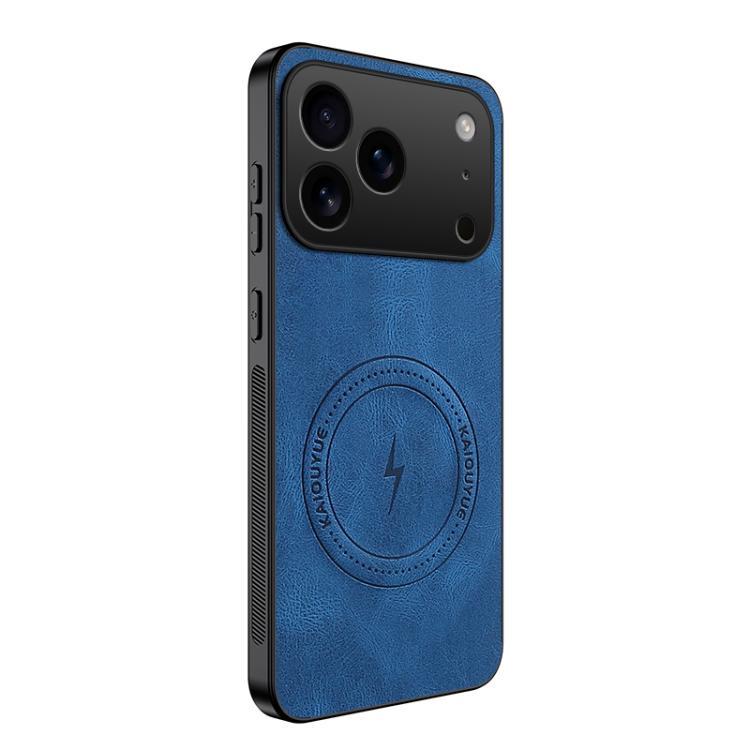For iPhone 17 Pro WANLONFENG SD Series Nappa Texture Magnetic Phone Case(Blue)