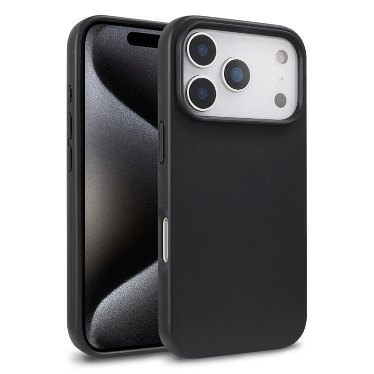 For iPhone 17 Pro Wheat Straw TPU Phone Case(Black)