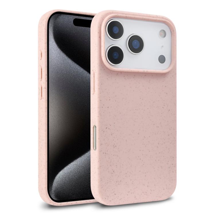 For iPhone 17 Pro Wheat Straw TPU Phone Case(Pink)
