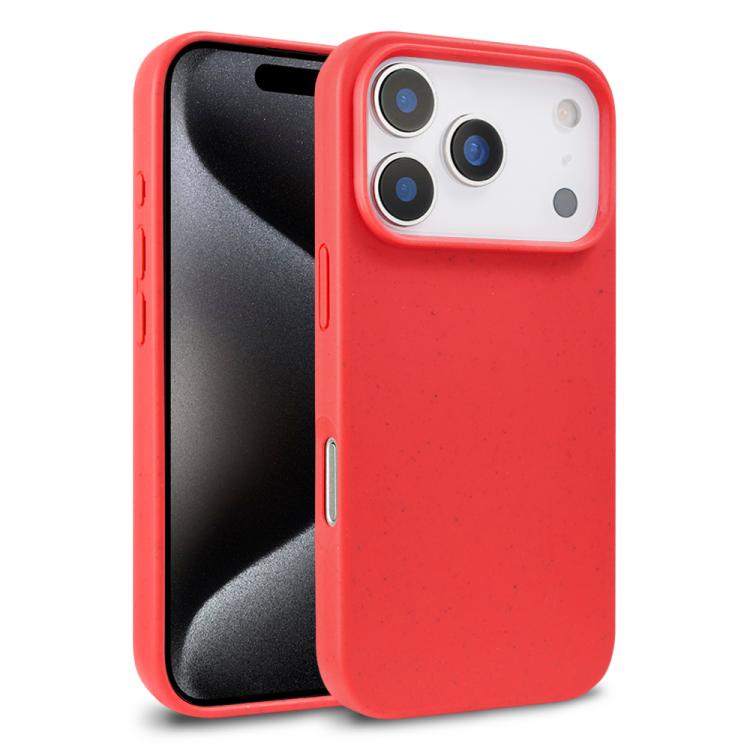 For iPhone 17 Pro Wheat Straw TPU Phone Case(Red)