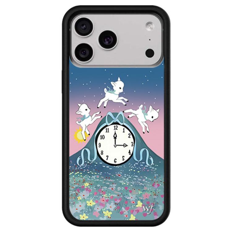 For iPhone 17 Pro WildFlow Clock Sheep Series Pattern Phone Case(Clock Sheeps)